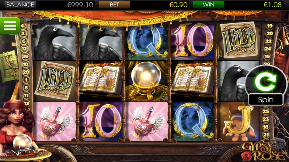Magic Book Instant Win payout amount displayed on the Black Rose reels
