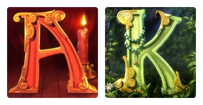 A and K card symbols